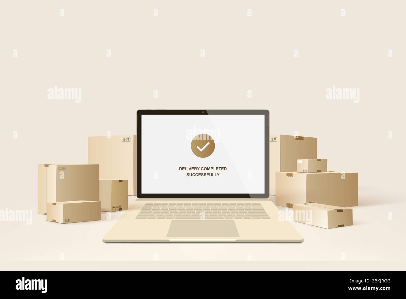 Livraison de colis. Concept pour un service de livraison rapide, illustration vectorielle Illustration de Vecteur