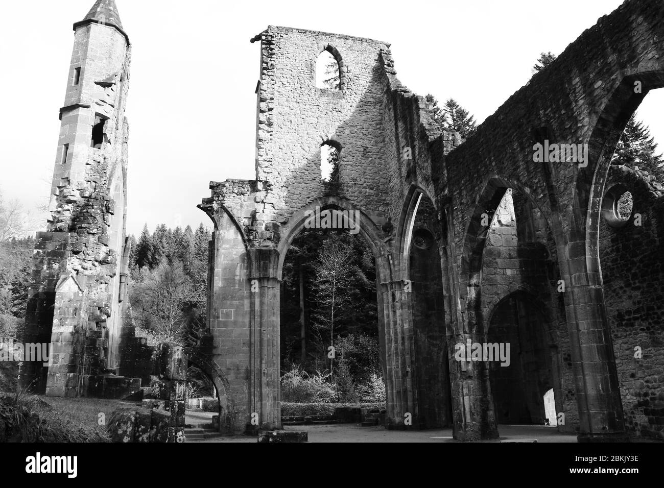 Blick auf die Reste von Kloster Allerheiligen im Schwarzwald Banque D'Images