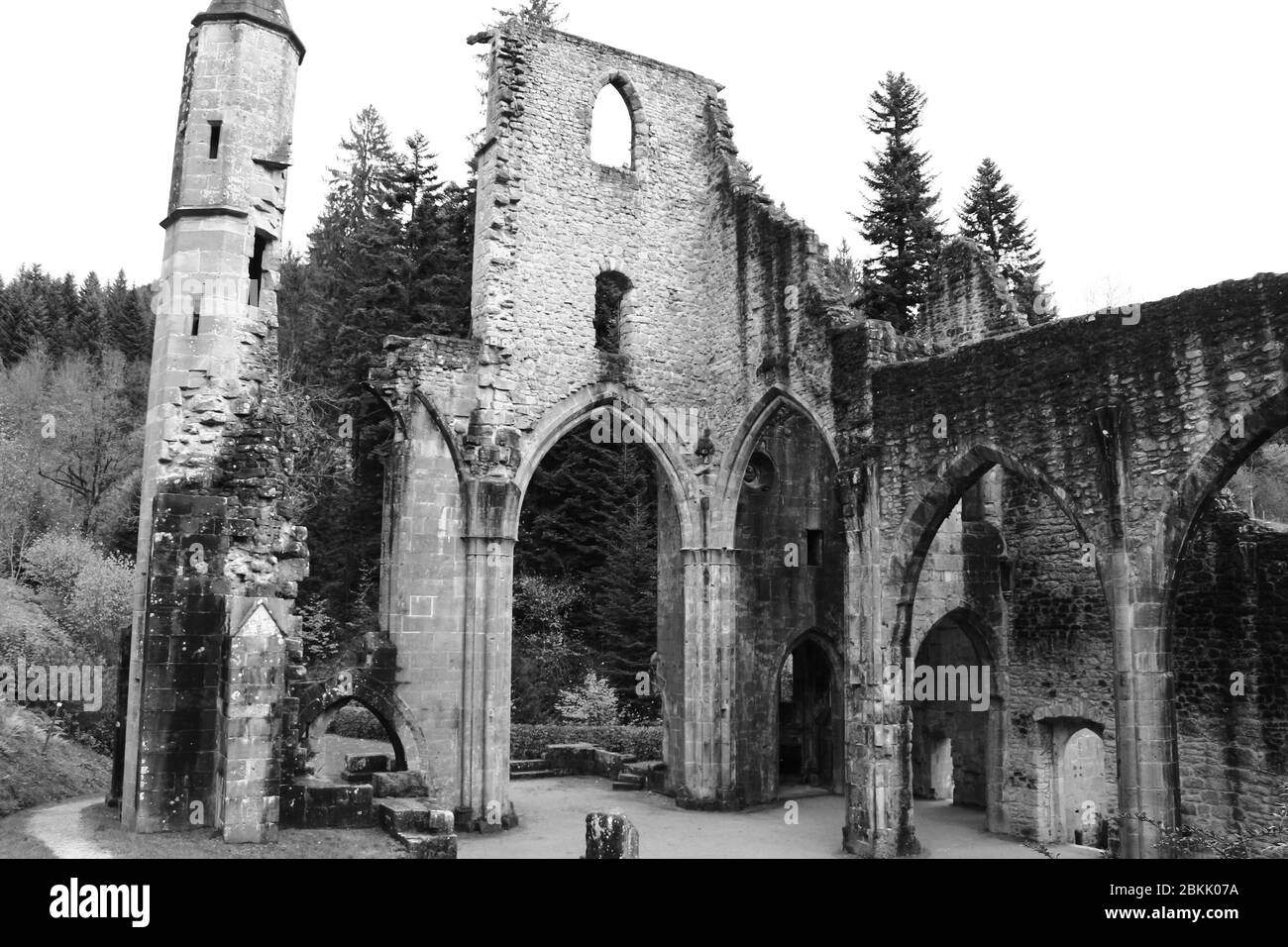 Blick auf die Reste von Kloster Allerheiligen im Schwarzwald Banque D'Images