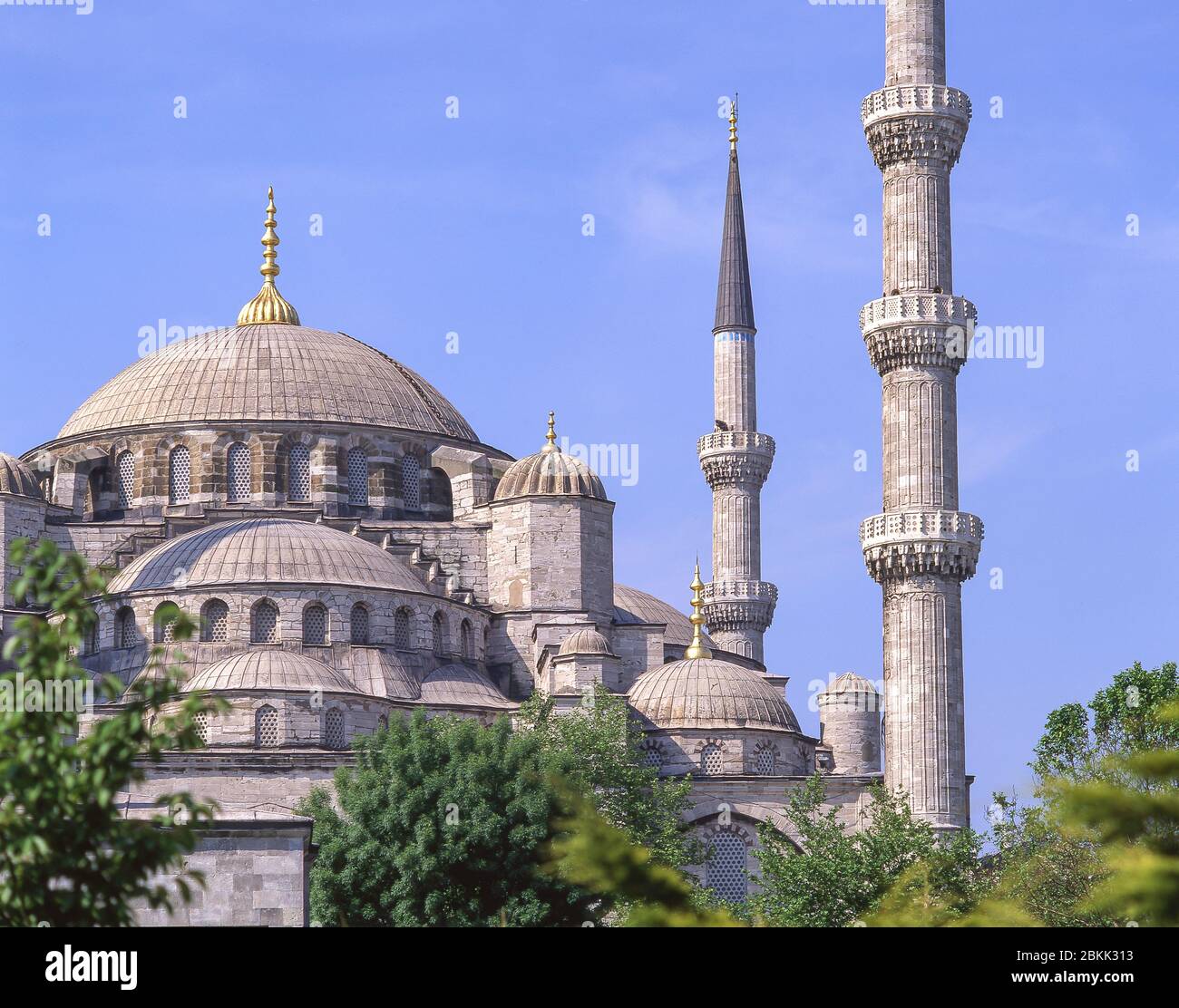 Mosquée Sultan Ahmed (Mosquée bleue), du parc Sultan Ahmet, district de Fatih, Istanbul, République de Türkiye Banque D'Images