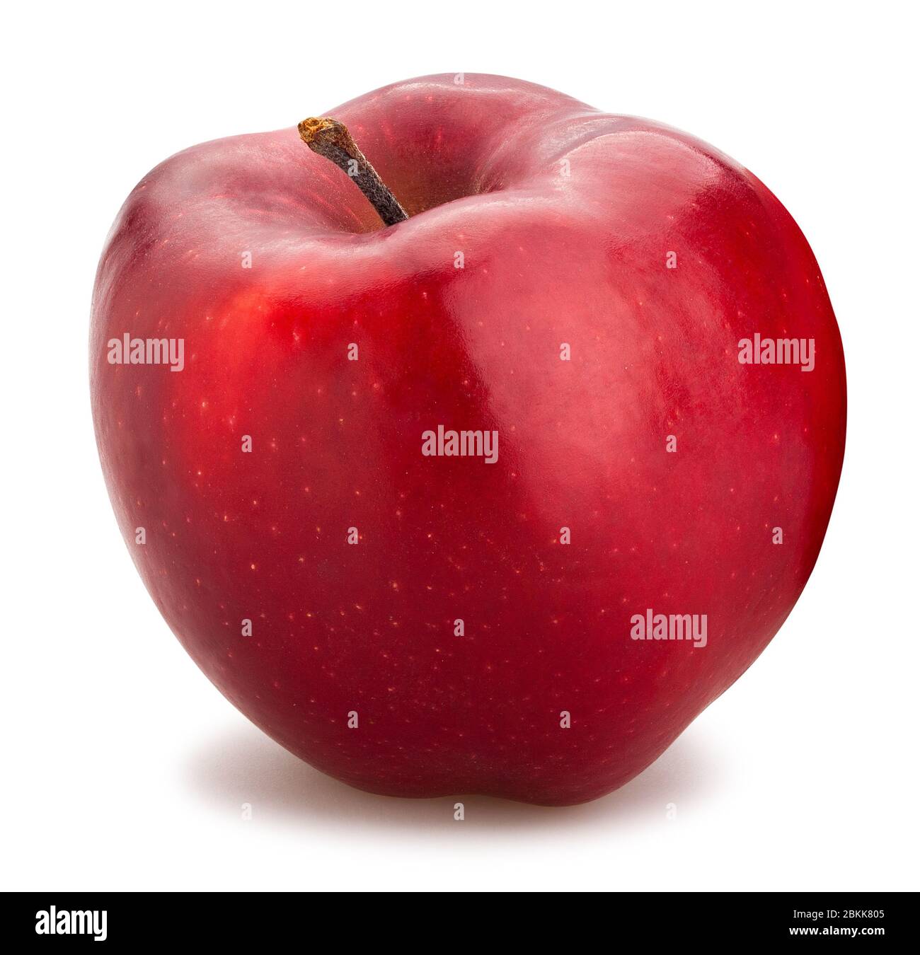 rouge délicieux chemin de pomme isolé sur blanc Banque D'Images