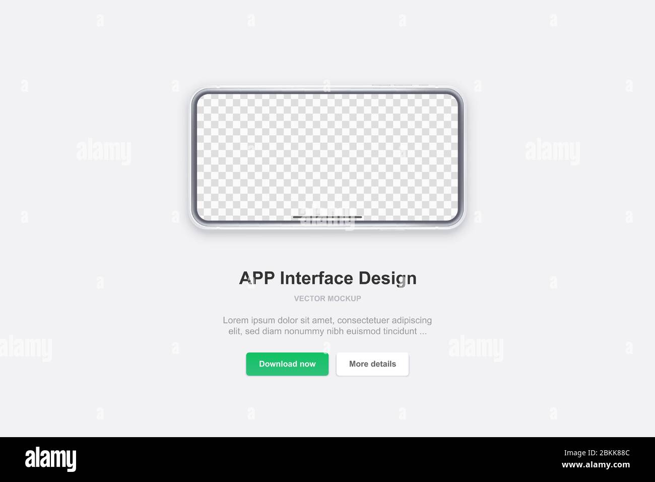 Téléphone vectoriel blanc isolé sur fond blanc. Modèle réaliste. Maquette avec écran vide pour les présentations professionnelles. Illustration de Vecteur