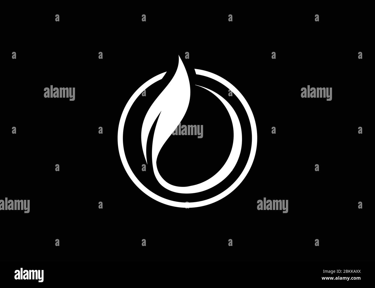 Symbole de l'icône feuille, logo vert, logo organique Illustration de Vecteur