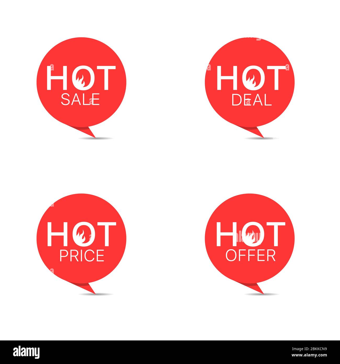 Jeu d'icônes de vente à chaud Illustration de Vecteur
