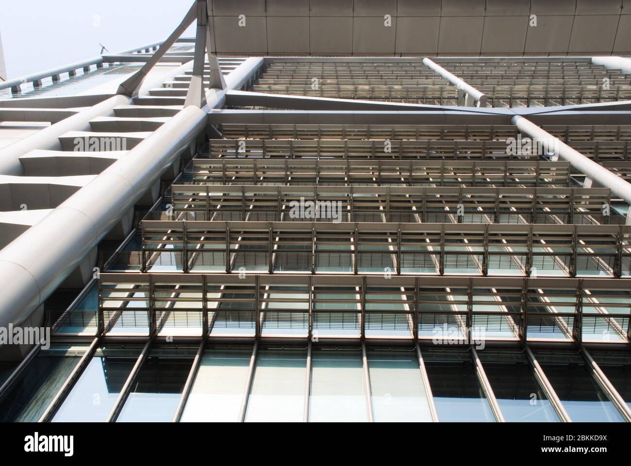 Architecture de haute technologie Tour en verre en acier cadre structurel immeuble HSBC, 1 Queen's Road Central, Hong Kong par Norman Foster Banque D'Images