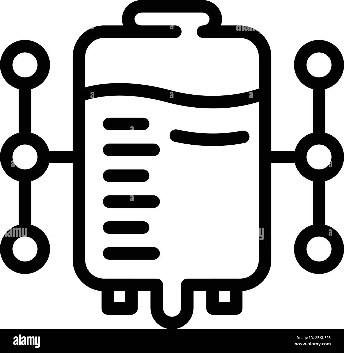 Pipette médicale, icône, style de contour Illustration de Vecteur