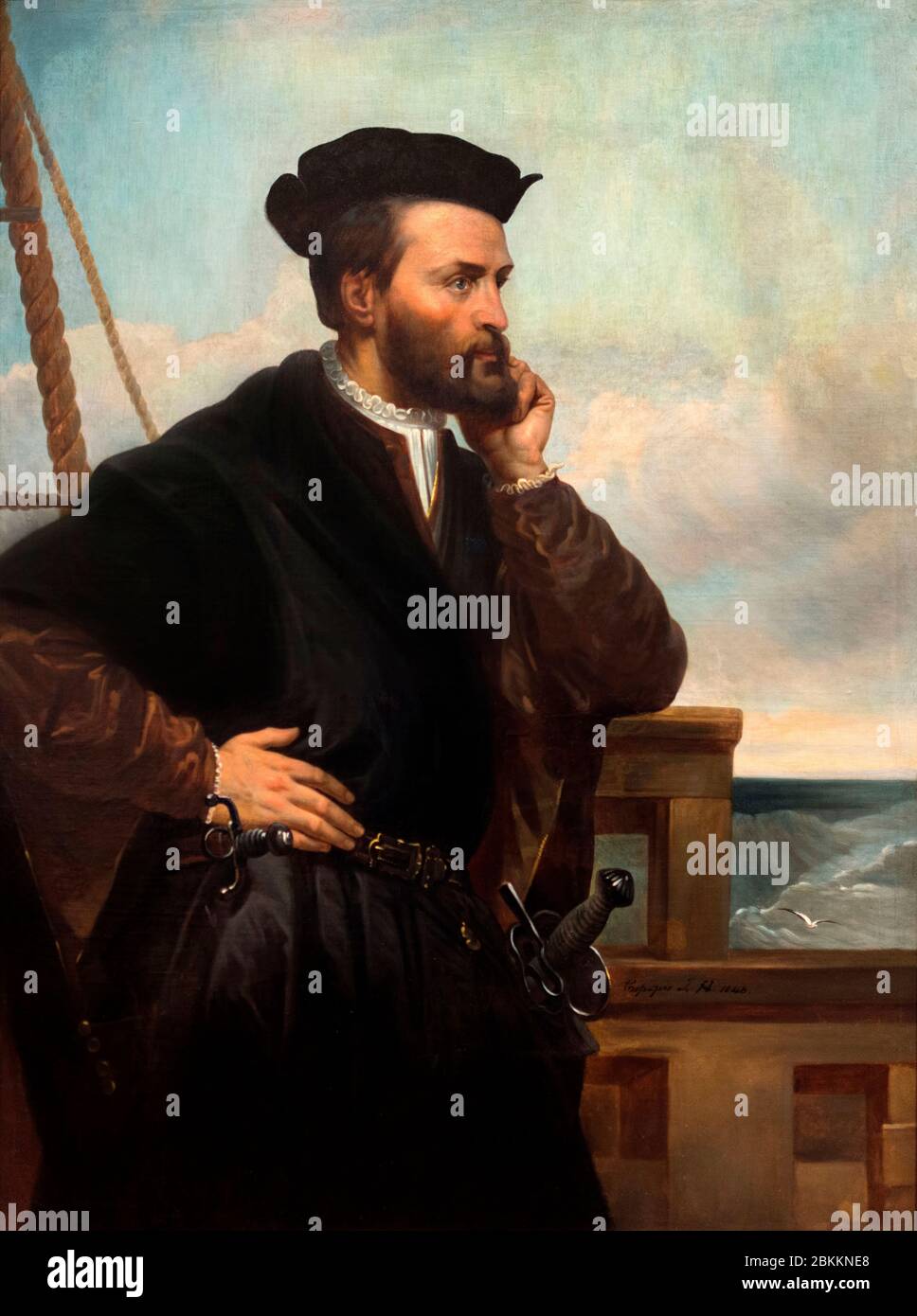 Jacques Cartier - Théophile Hamel, vers 1844 Banque D'Images