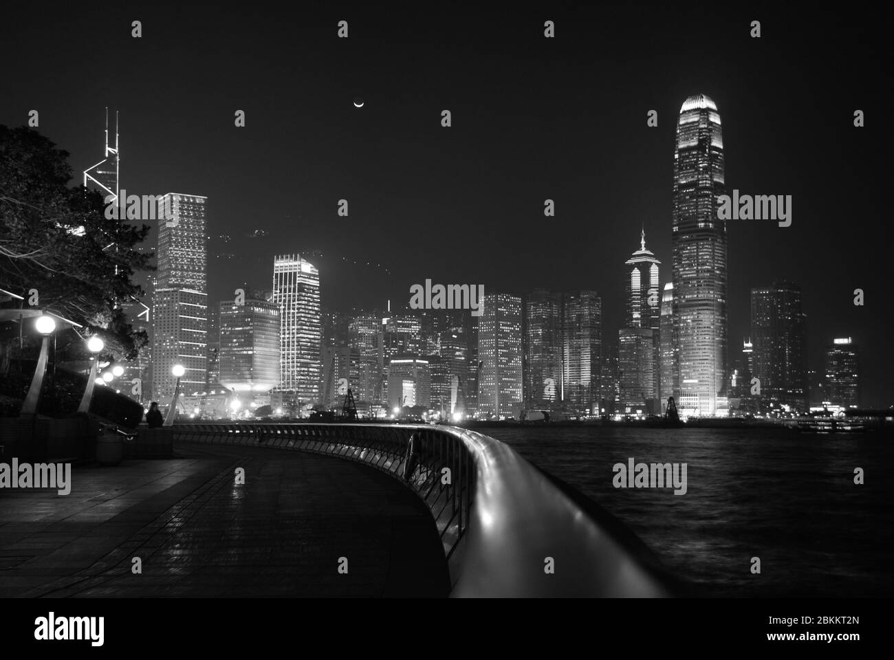 Hong Kong Skyline Victoria Harbour Hong Kong Island Glass Towers gratte-ciel architecture moderne réflexions Banque D'Images