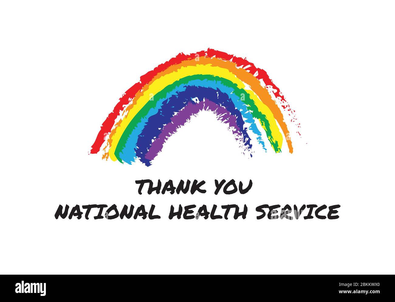 Merci NHS Rainbow Vector Illustration de Vecteur