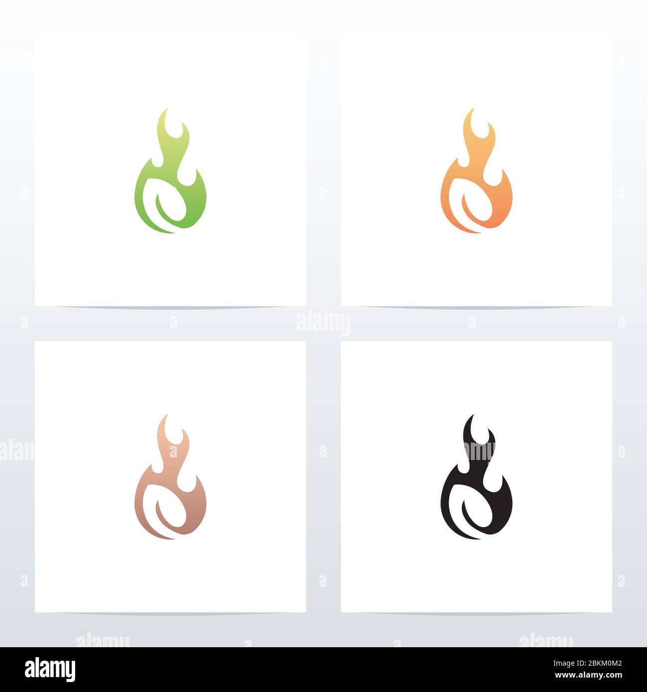 Logo Leaf On Fire Illustration de Vecteur
