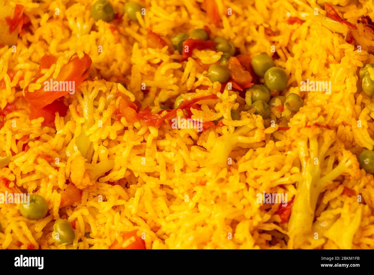 Plat indien de pulao de riz basmati, vue rapprochée Banque D'Images