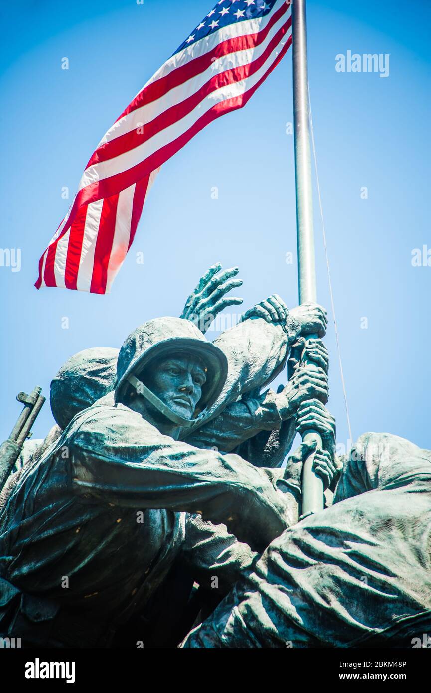 Mémorial de l'USMC, Arlington Banque D'Images
