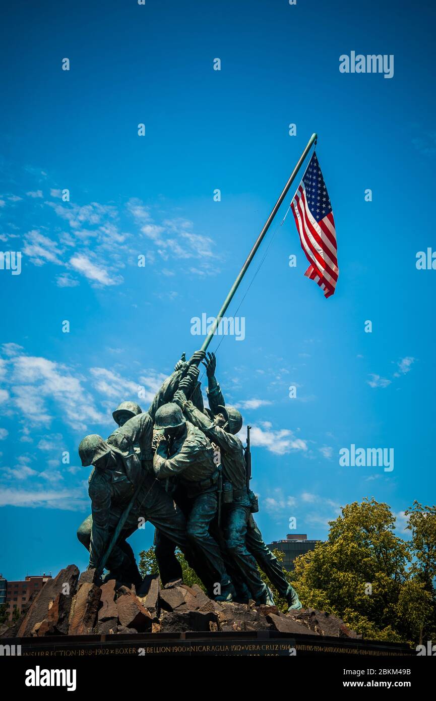 Mémorial de l'USMC, Arlington Banque D'Images