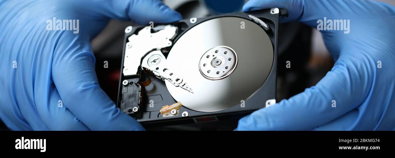 Service de réparation de disque dur pc concept Banque D'Images