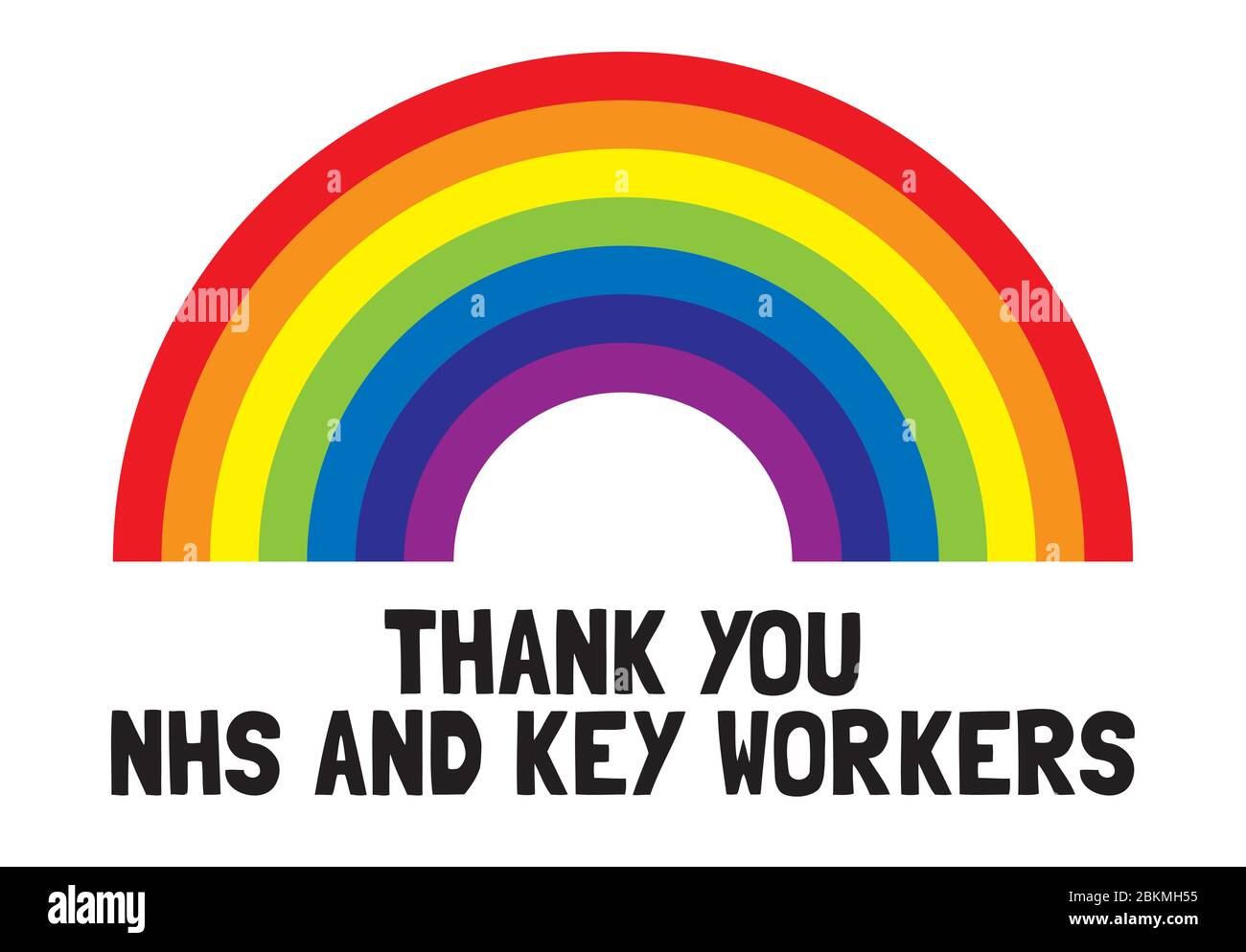 Merci NHS Rainbow Vector Illustration de Vecteur
