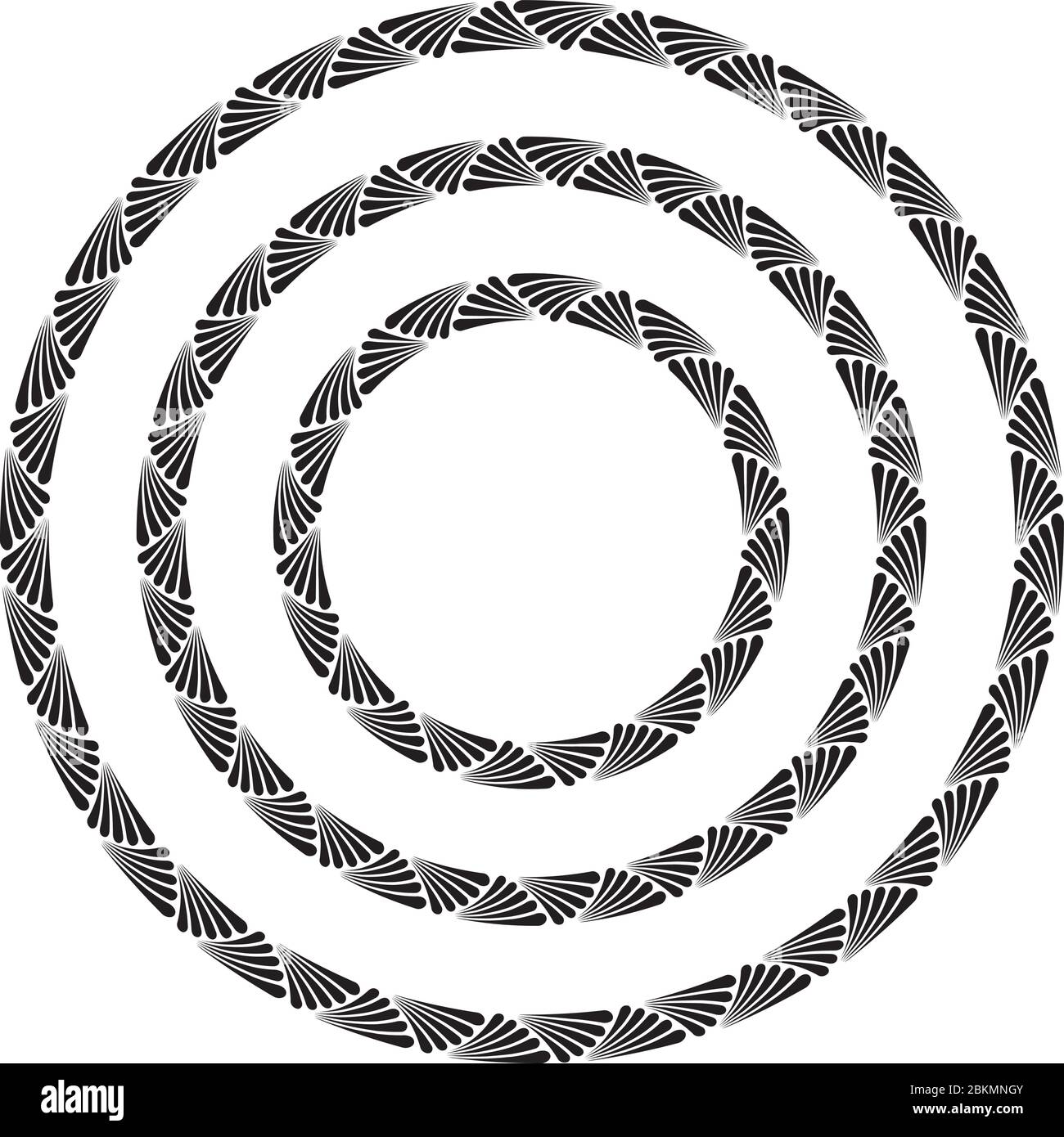 Cadre circulaire Art déco Illustration de Vecteur