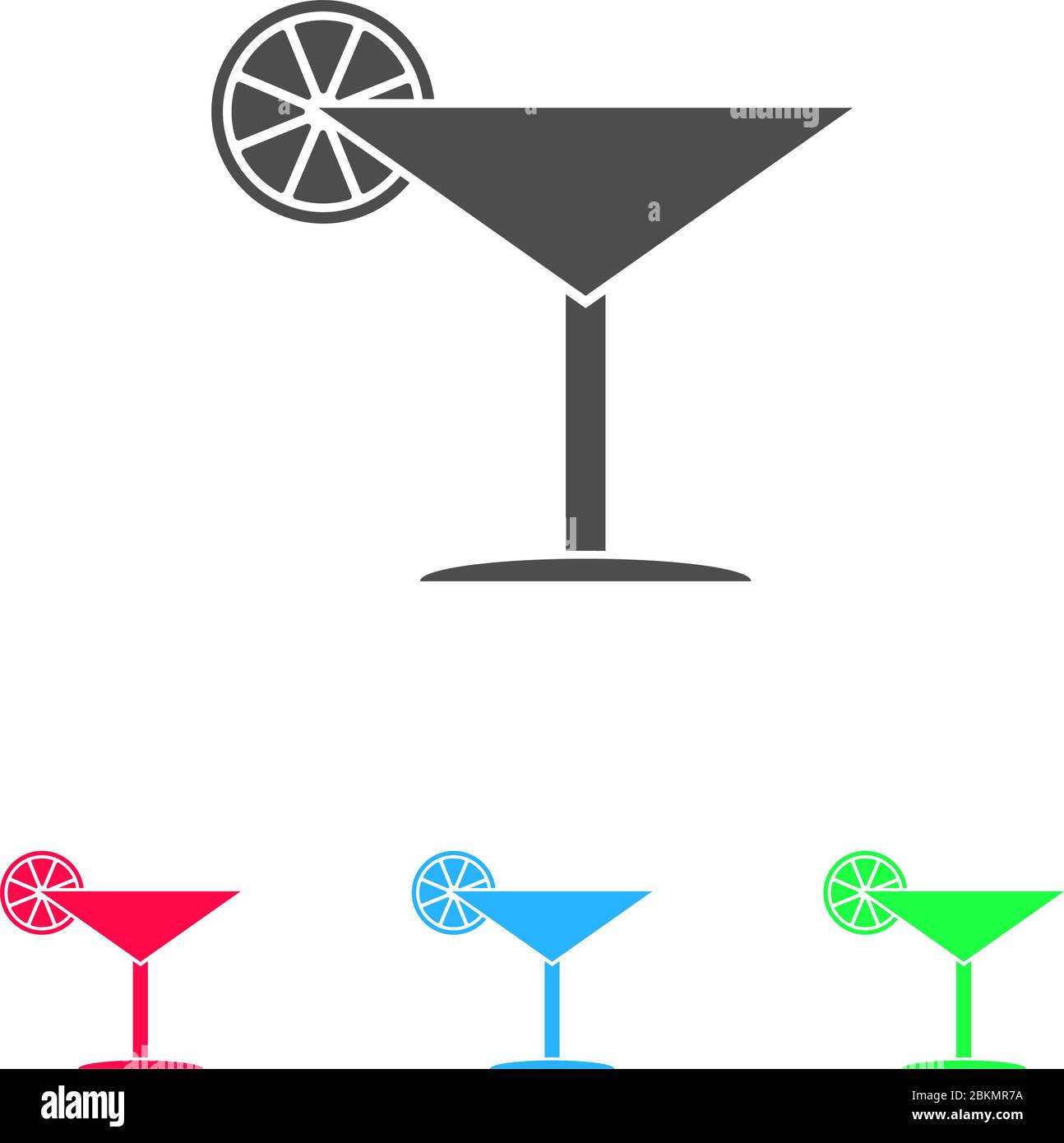 Icône, Orange - Fourchette à cocktail main image 1