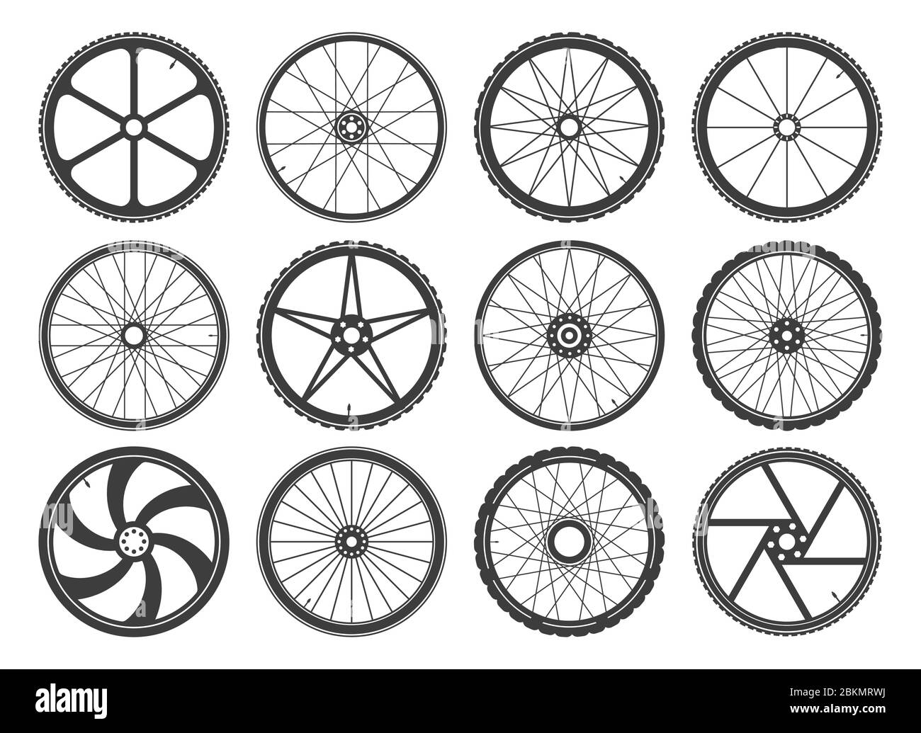 Roues de cyclisme BMX Illustration de Vecteur