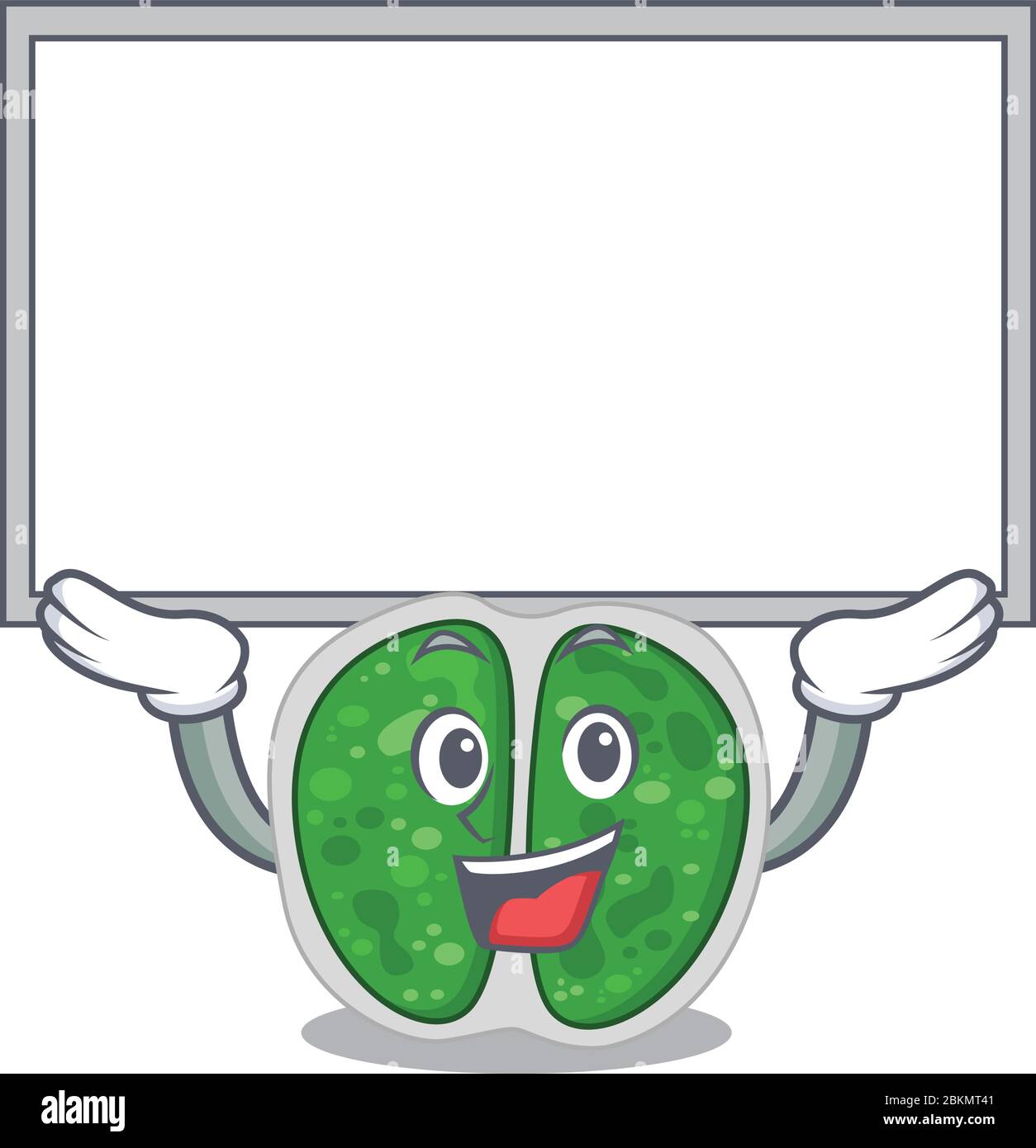 La conception mascotte des bactéries chromocales soulève un conseil Illustration de Vecteur