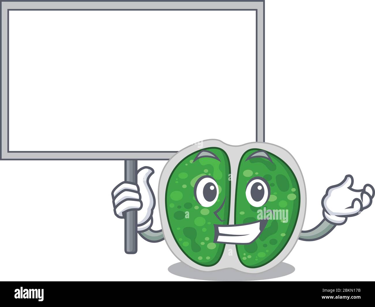 Une icône de chromococcales bactéries mascotte design style apporter un tableau Illustration de Vecteur