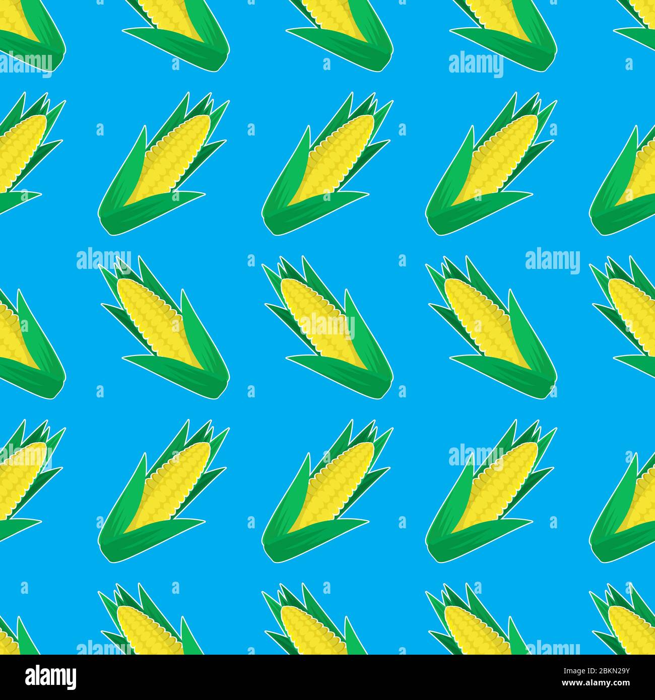Motif de maïs frais jaune biologique. Fond de la nourriture douce d'or naturel. Texture végétarienne d'été. Graines ornement. Illustration de Vecteur
