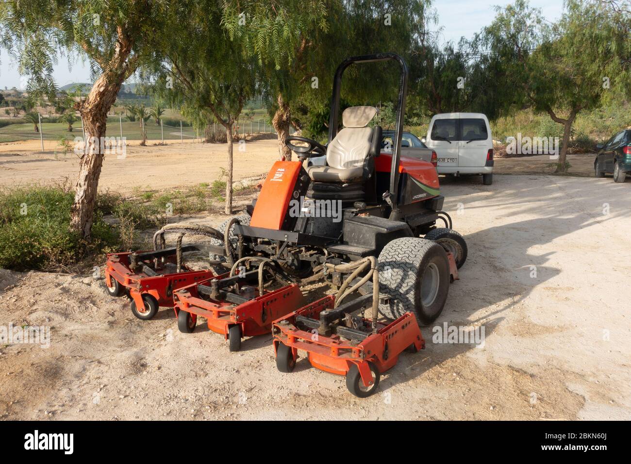 montez sur la tondeuse Banque D'Images