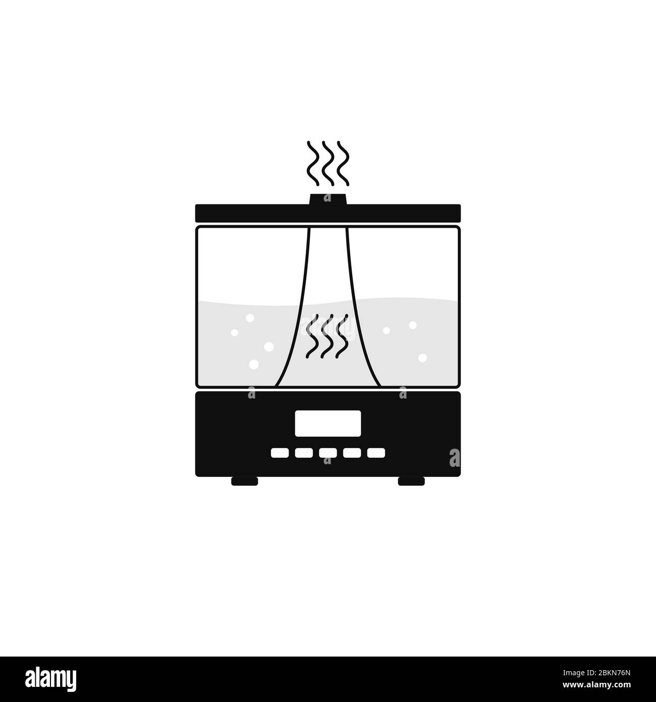 Icône humidificateur simple. Appareil domestique. Illustration vectorielle isolée sur fond blanc Illustration de Vecteur