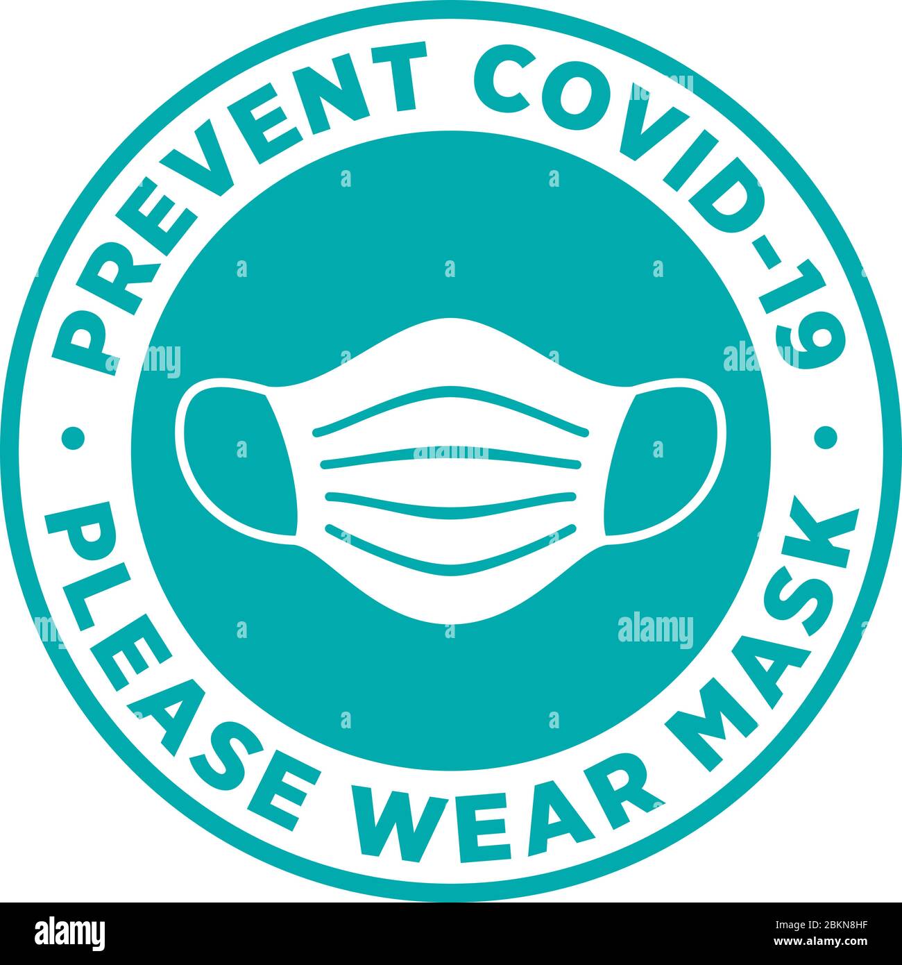 Veuillez porter un autocollant ou un panneau de signalisation pour masque médical pour réduire le risque de capture du coronavirus Covid-19. Signe vectoriel. Illustration de Vecteur