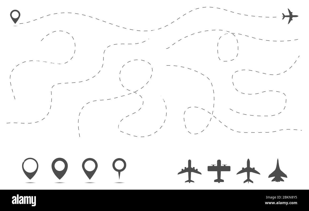 Planifier les trajectoires avec des broches de positionnement Illustration de Vecteur
