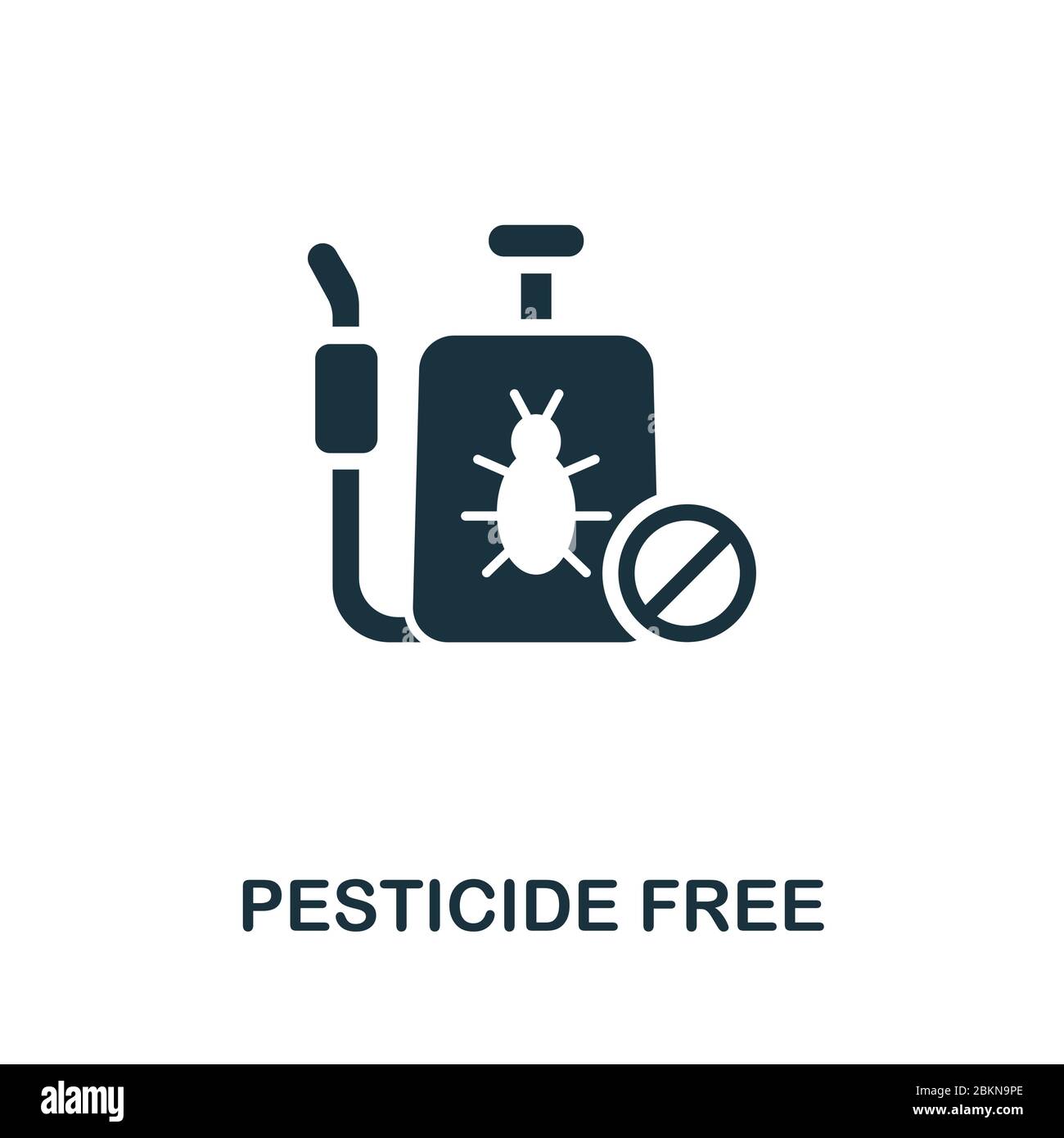 Icône sans pesticide de la collection d'agriculture biologique. Une simple ligne icône sans pesticide pour les modèles, la conception Web et les infographies Illustration de Vecteur