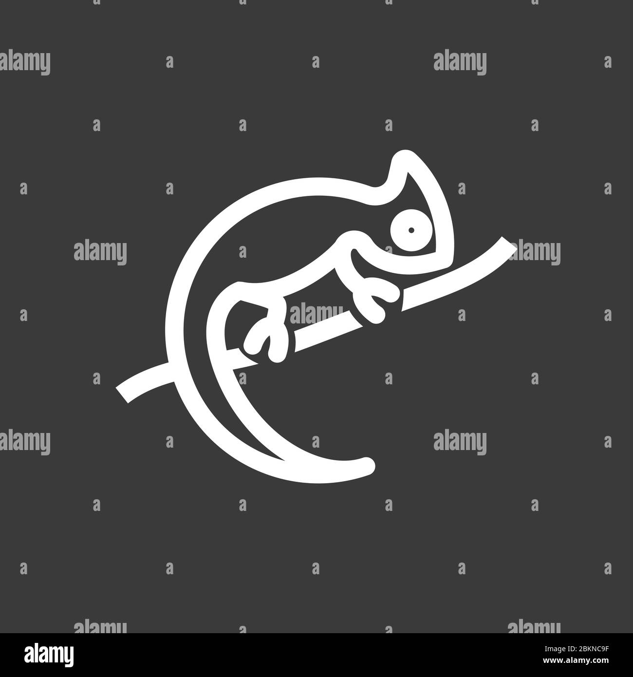 Icône Vector Lizard sur fond blanc, Vector gecko Illustration de Vecteur