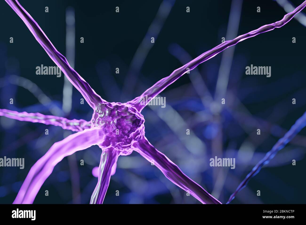 Cellules abstraites de neurones cérébraux avec nœuds de liaison. Les cellules Synapse et neurone envoient des signaux chimiques électriques. Neurones interconnectés avec des composants électriques Banque D'Images