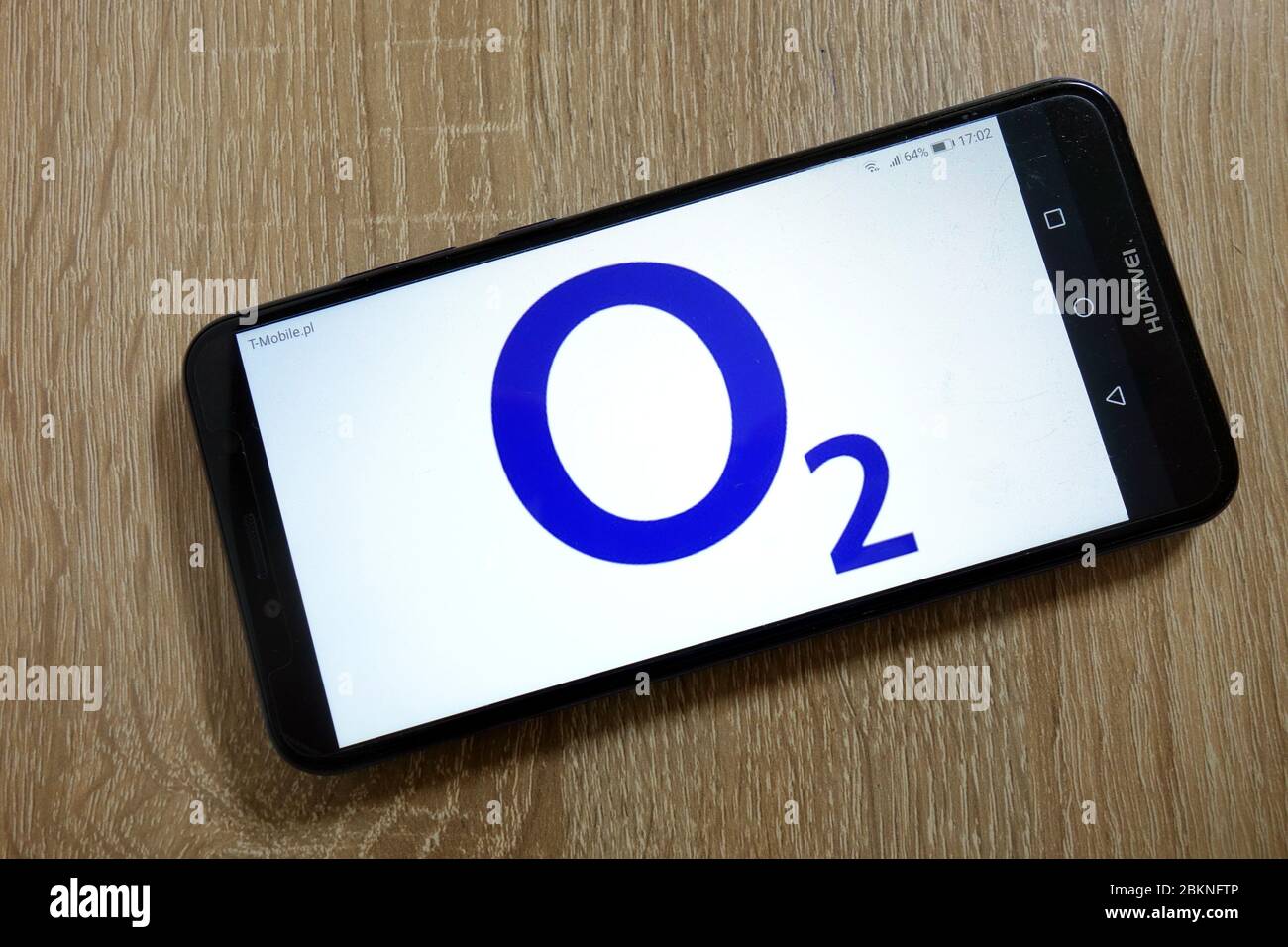 Logo de la société O2 affiché sur le smartphone Banque D'Images