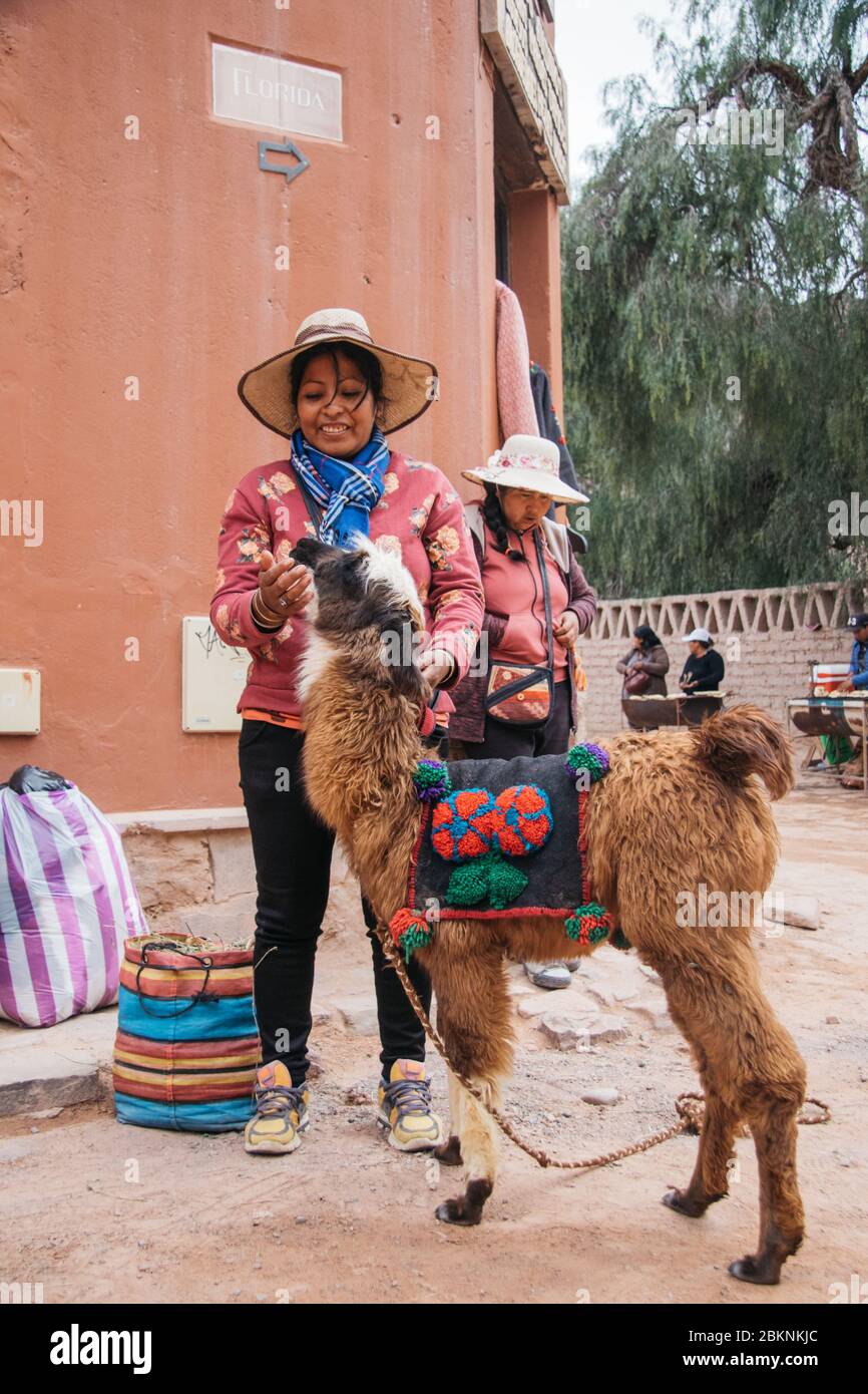 Purmamarca, Quebrada de Humahuaca, province de Salta Jujuy, nord-ouest de l'Argentine Banque D'Images