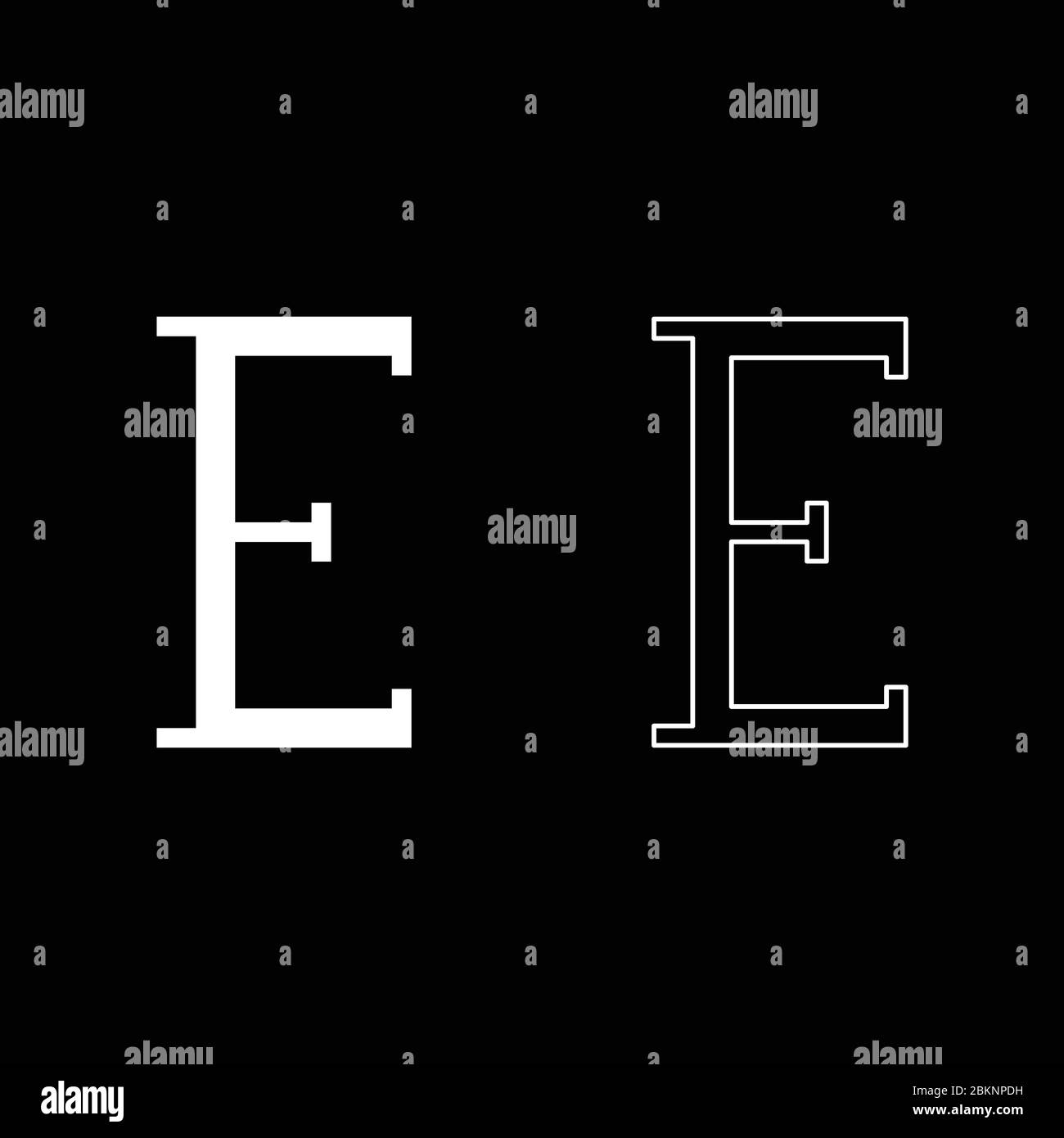 Epsilon grec symbole majuscule majuscule icône contour jeu de couleurs blanc vecteur illustration style plat image simple Illustration de Vecteur Epsilon grec symbole majuscule majuscule icône contour jeu de couleurs blanc vecteur illustration style plat image simple Illustration de Vecteur