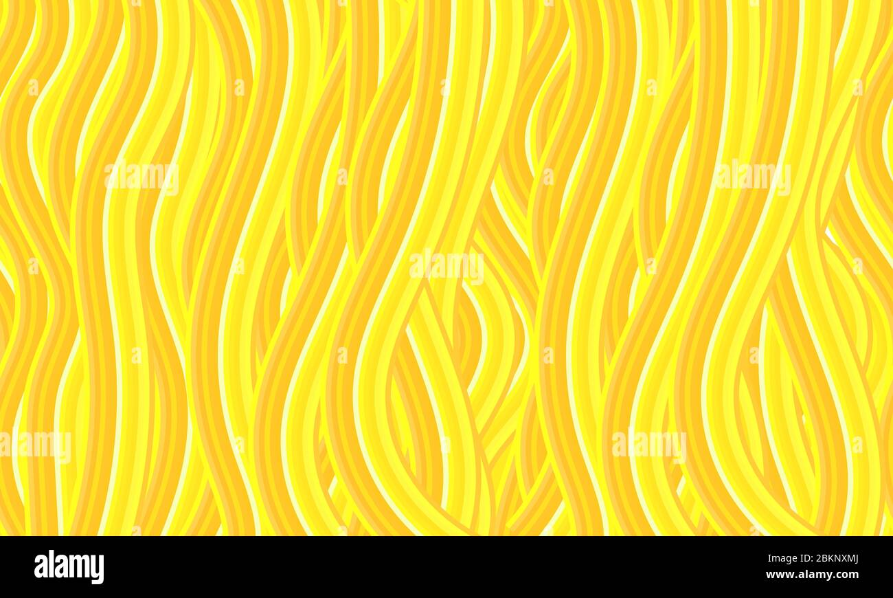 Fond jaune de pâtes avec vagues, bannière de pâtes abstraite, illustration vectorielle Illustration de Vecteur