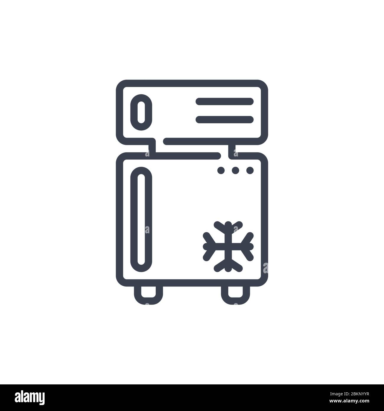 Illustration vectorielle d'une icône ou d'un logo de boîte à glace avec une couleur noire et un style de dessin de ligne Illustration de Vecteur