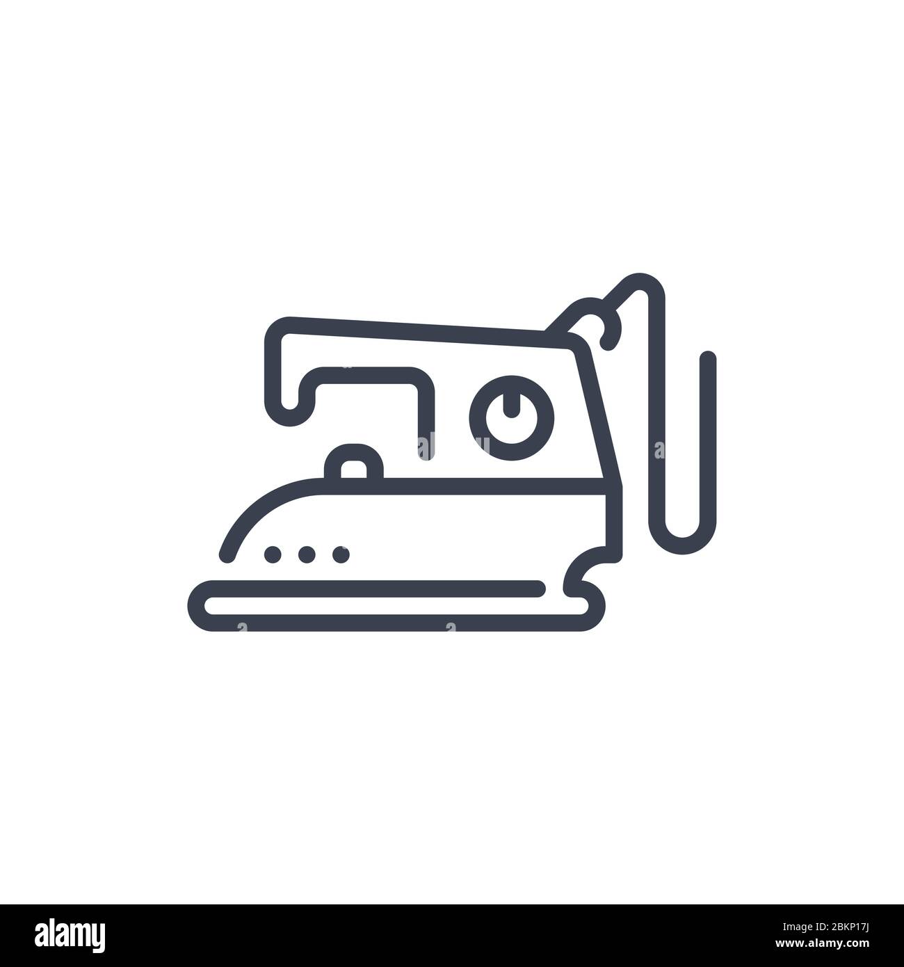 Illustration vectorielle d'une icône ou d'un logo en fer avec une couleur noire et un style de dessin au trait Illustration de Vecteur