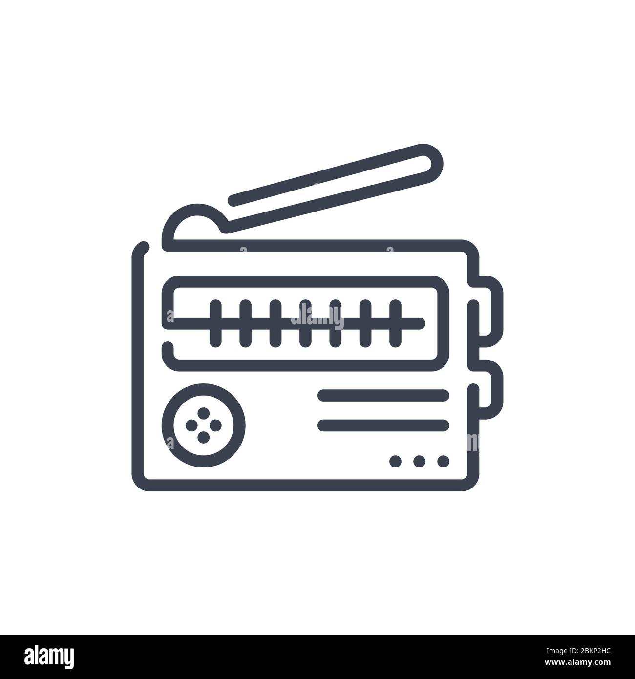 Illustration vectorielle d'une icône ou d'un logo de communication radio avec une couleur noire et un style de ligne Illustration de Vecteur