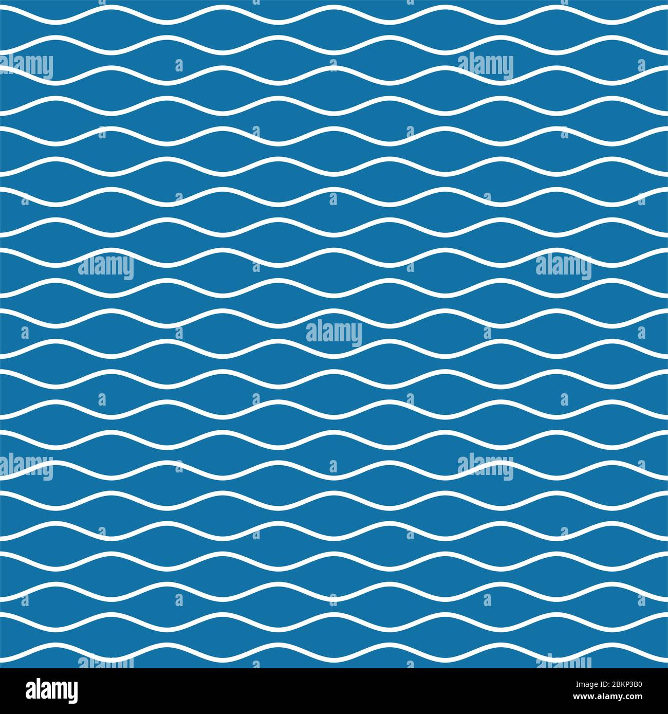 Motif sans couture à lignes ondulées. Lignes de tracé blanches sur fond bleu. Texture marine ondulée. Graphiques vectoriels d'ondulation. Illustration de Vecteur