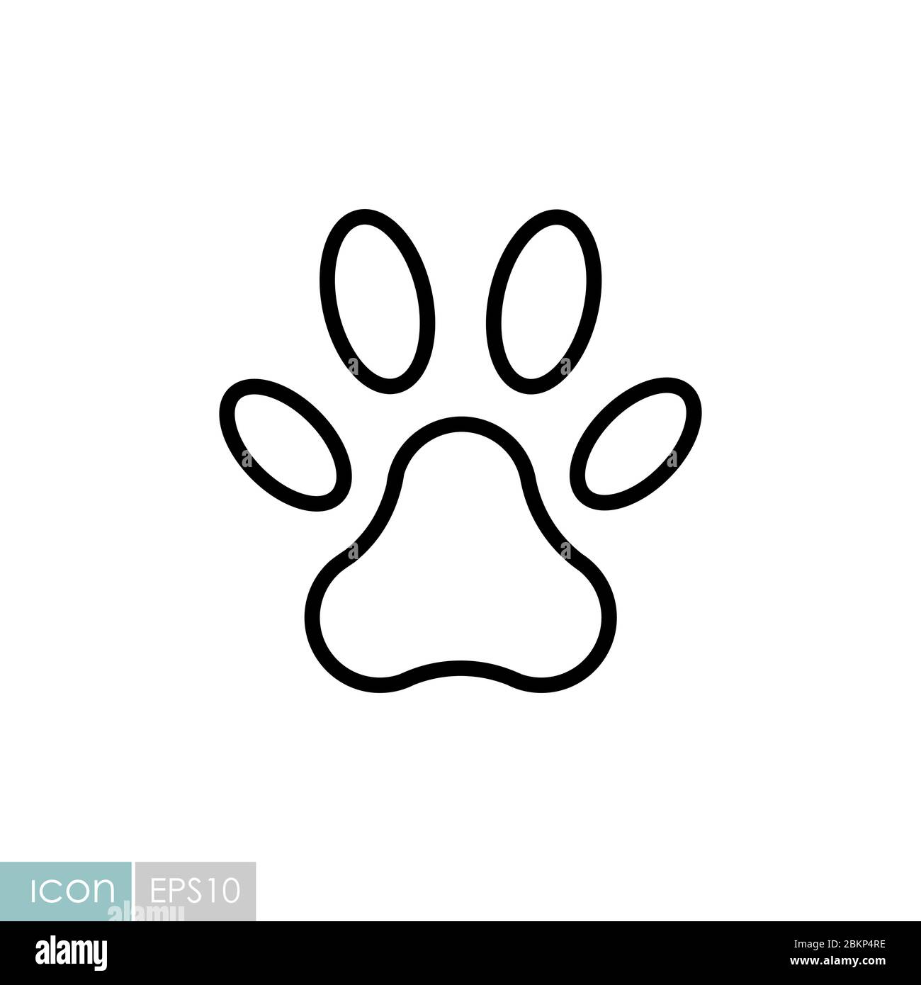 Icône de vecteur Paw. Panneau animal Illustration de Vecteur