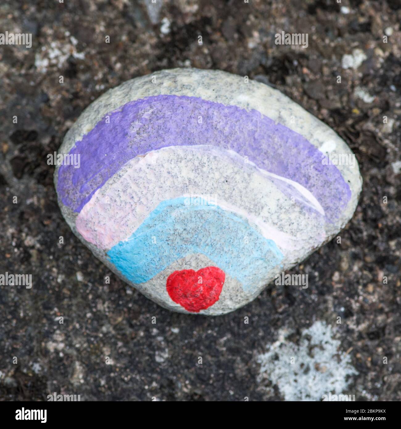 Pierres peintes long Preston Banque D'Images