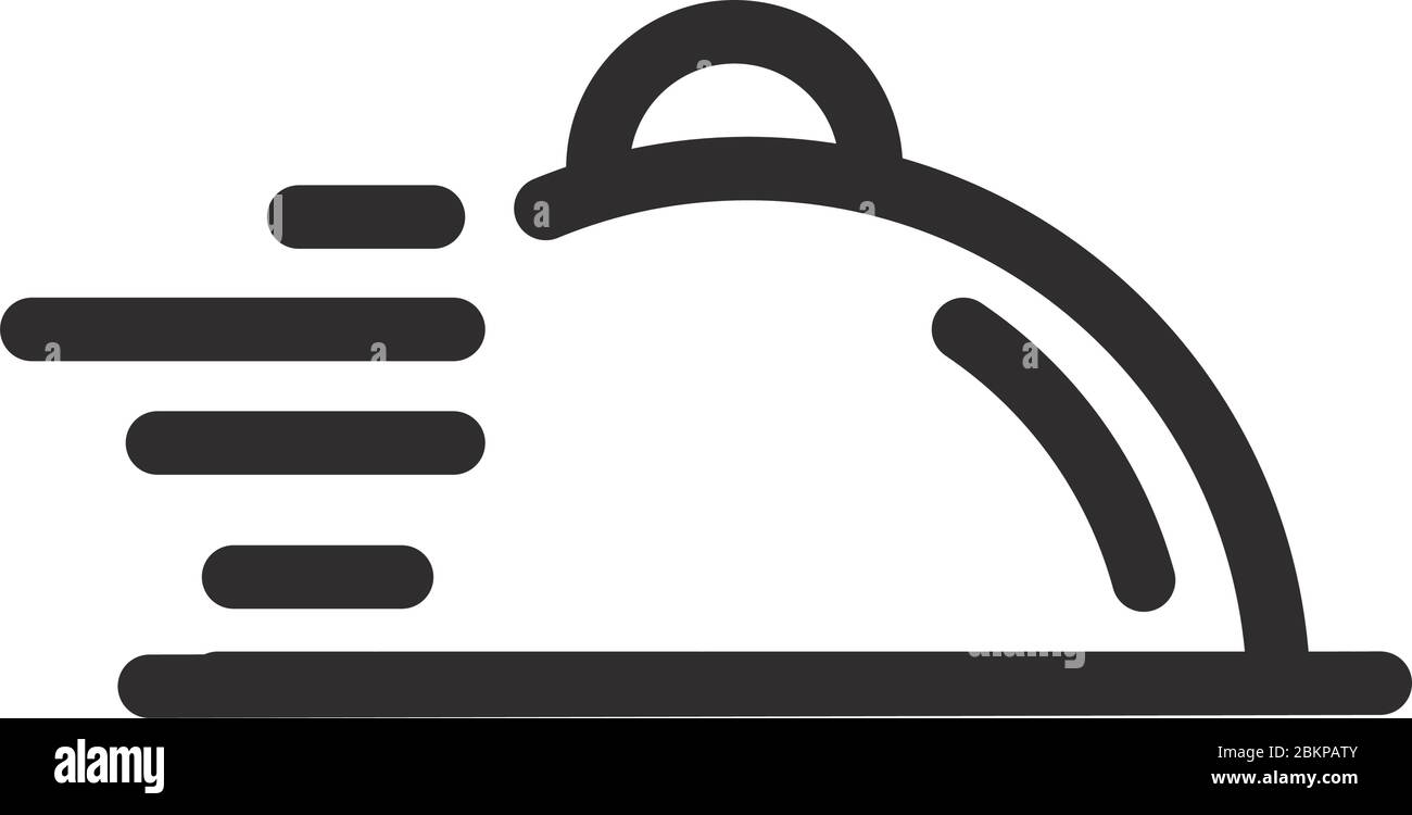 restauration service restauration livraison rapide logistique vecteur illustration style de ligne icône Illustration de Vecteur