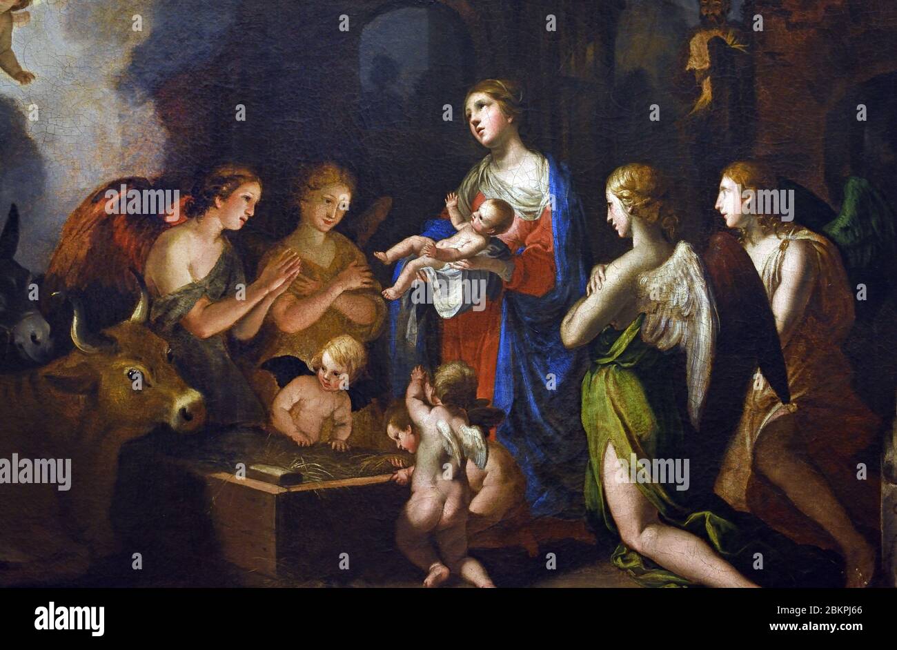 L'adoration des anges 1635 par Jacques Stella 1596-1657 France Français Banque D'Images