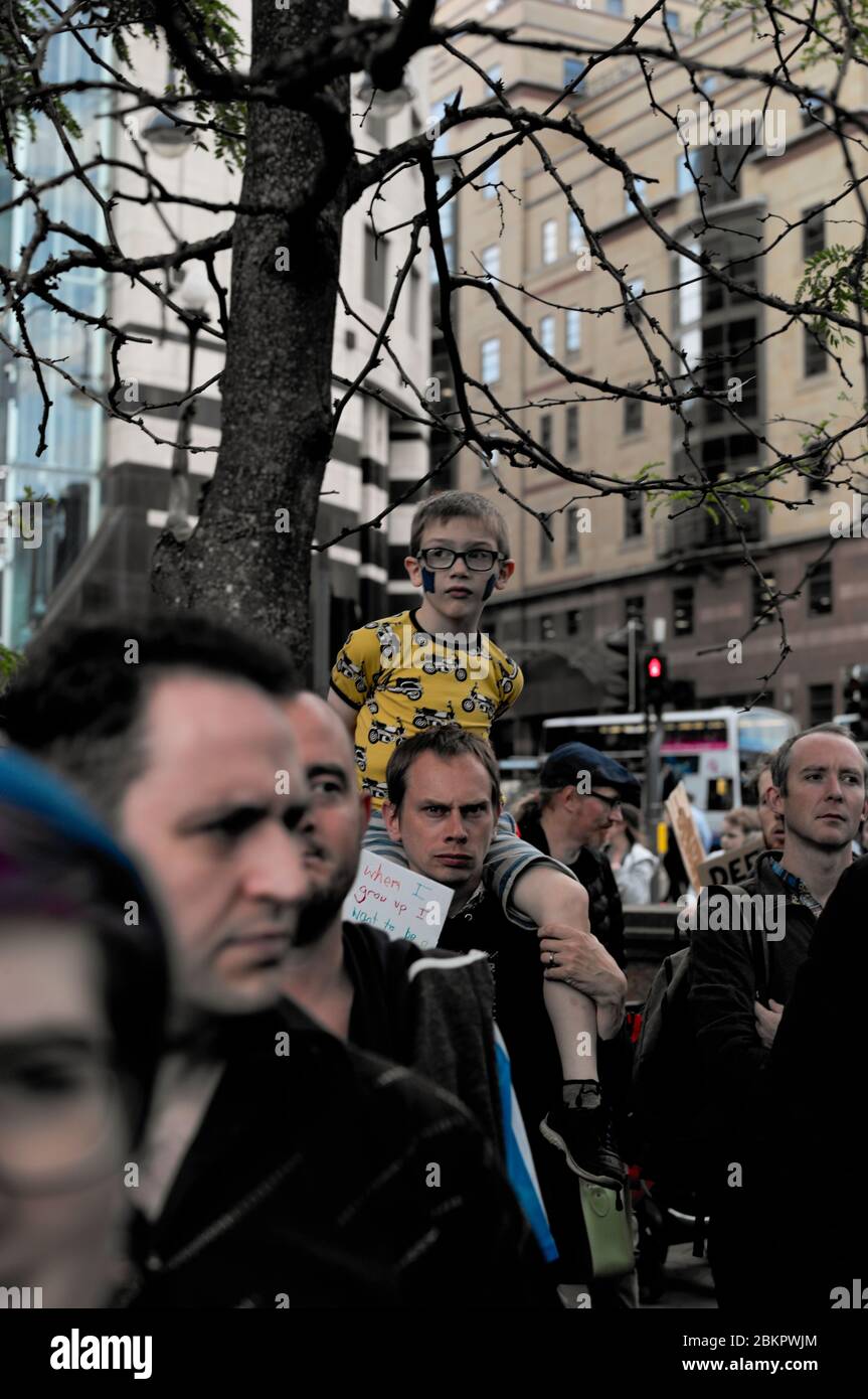 Démo anti-Boris Johnson à Leeds le jeudi 29 août. Arrêter la manifestation du coup d'État à Leeds contre les plans de prorogation de Boris Johnson. Banque D'Images