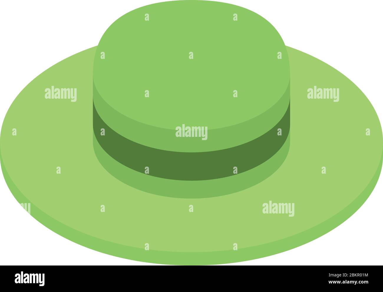 Icône de chapeau vert Hunter, style isométrique Illustration de Vecteur