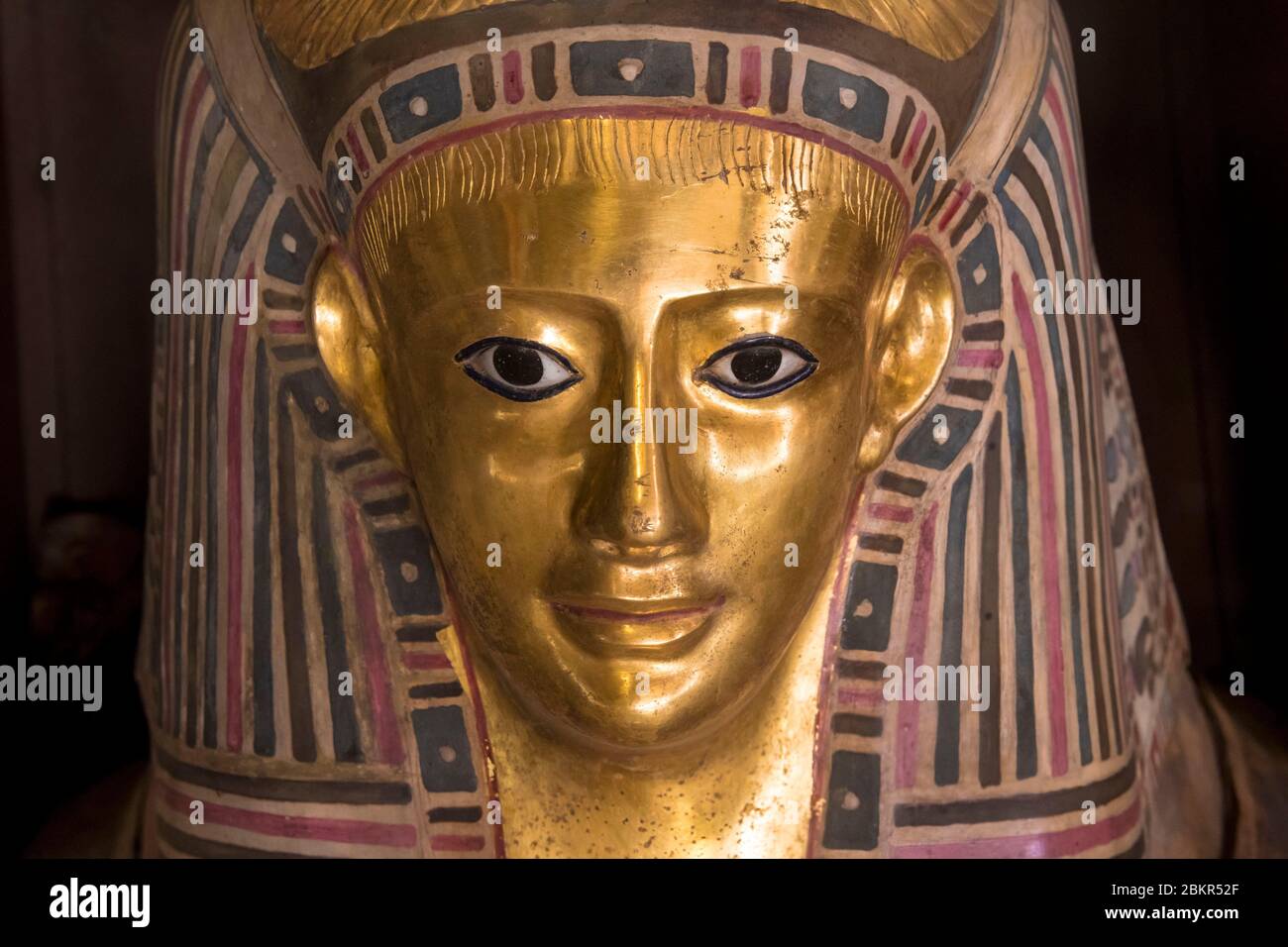 Égypte, le Caire, musée égyptien du Caire, masque funéraire Photo 