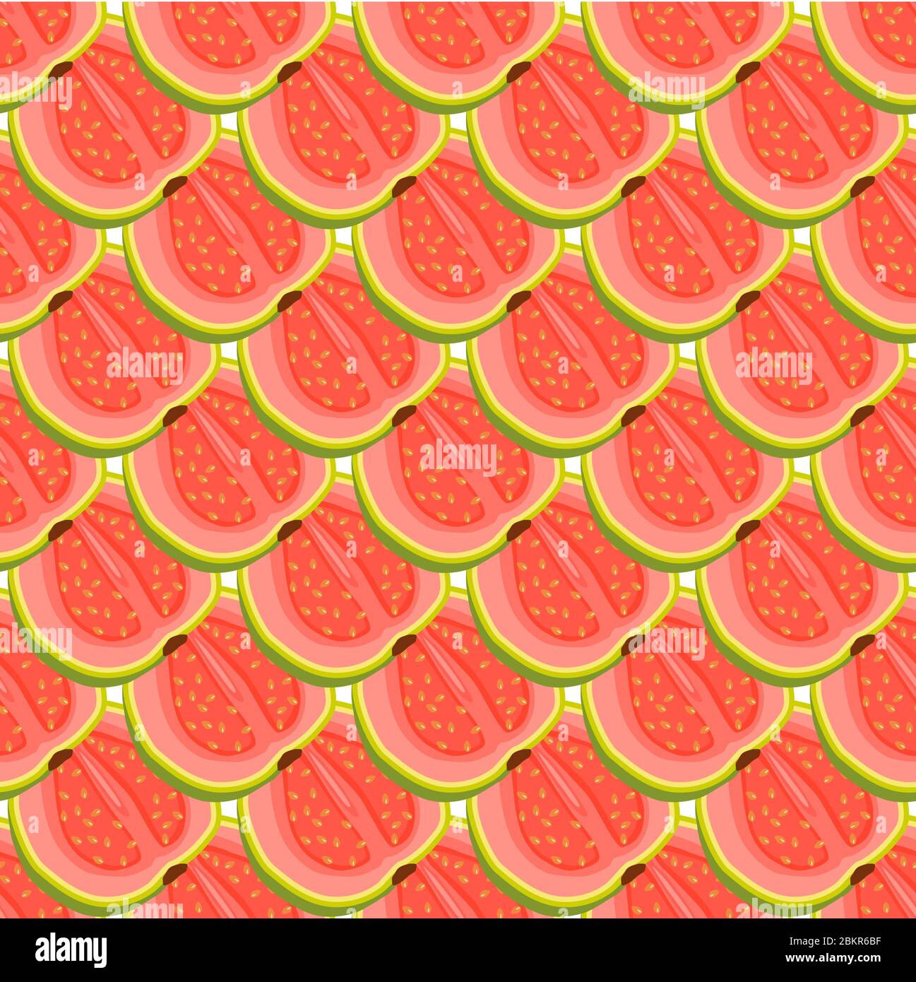 Illustration sur le thème Big coloré sans couture goyave, motif fruits lumineux pour le phoque. Motif fruits composé de goyaves à répétition sans couture. Simple c Illustration de Vecteur