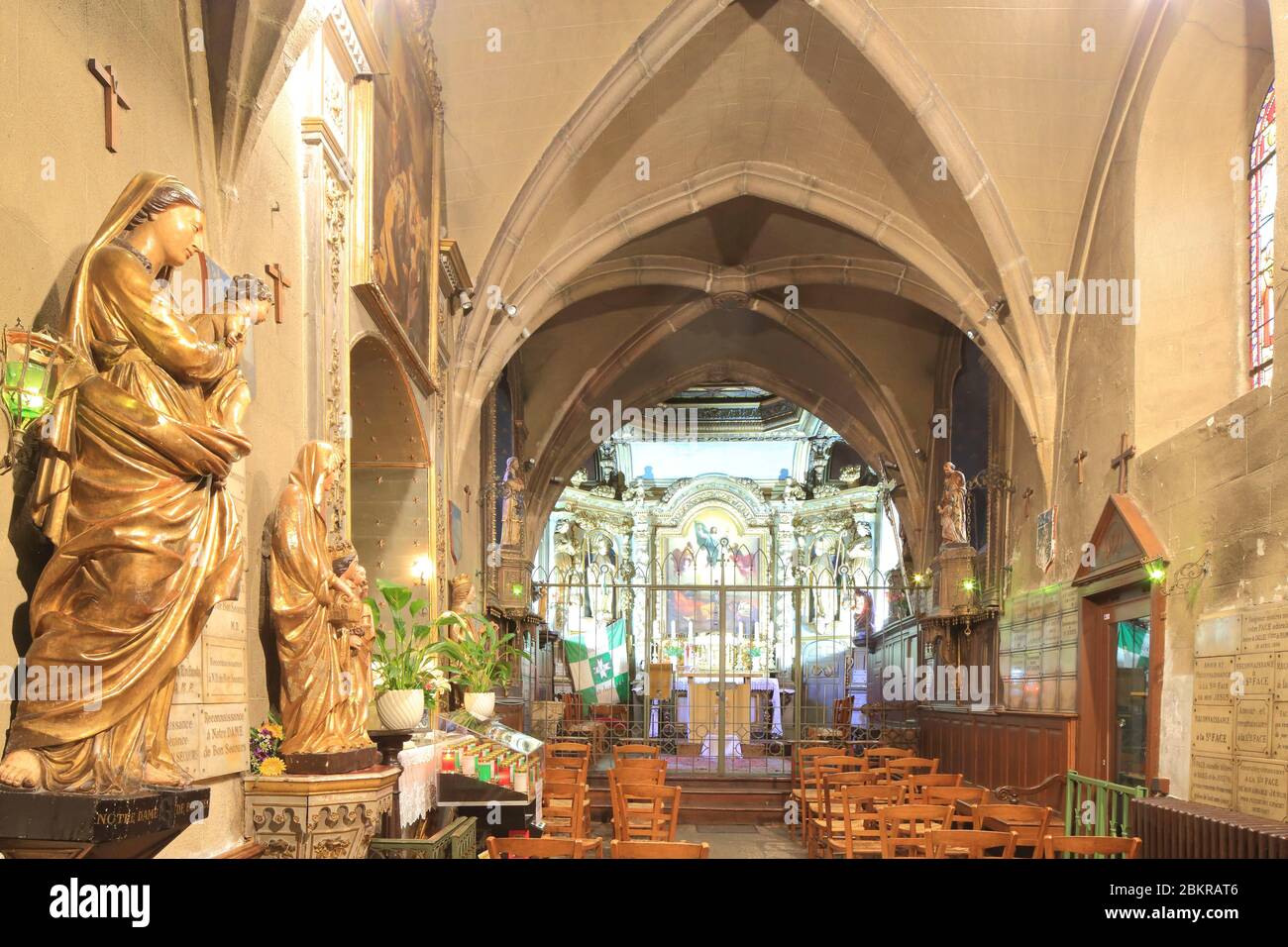 France, haute Vienne, Limoges, chapelle Saint Aurélien (15 XVIIe siècle) appartenant à la fraternité Saint Aurélien, (héritière directe de l'ancienne corporation des bouchers de Limoges) Banque D'Images