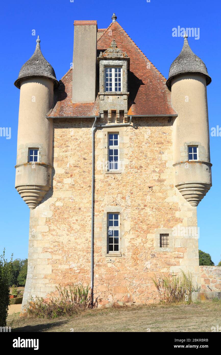 France, haute Vienne, Solignac, Château de la Borie (XVIIe siècle) style Renaissance tardif Banque D'Images